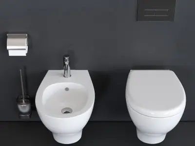 GALASSIA Eden Wall-Hung WC art 7215 art 7216 Low-poly 3D model