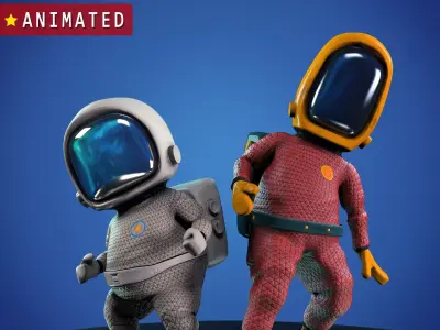 Astro Team Low-poly 3D model