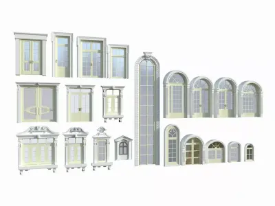Doors Windows set 3D model