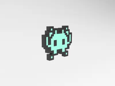 Apple Alien Monster Emoji Pack 01 Low-poly 3D model