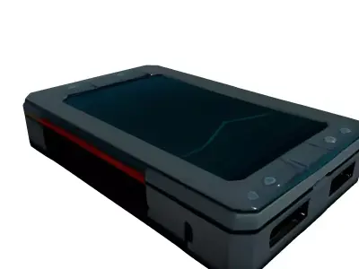 Rugged SciFi Data Pad Low-poly 3D model