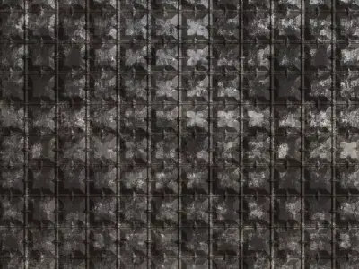 Dirty Industrial Sci-Fi Metal Plate PBR Seamless Texture