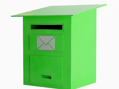 Postbox 03 Low-poly 3D model