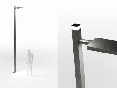 Modern street light collection  Low-poly 3D model