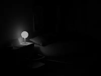 Tree Voronoi Art Lampshade  3D print model