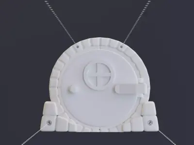 Hobbit Fantasy cat door 3D print model