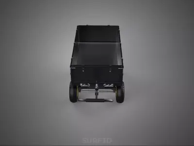 GARDEN STEEL MESH TRAY WHEELBARROW DUMP WAGON CART TROLLEY CARGO 3D model