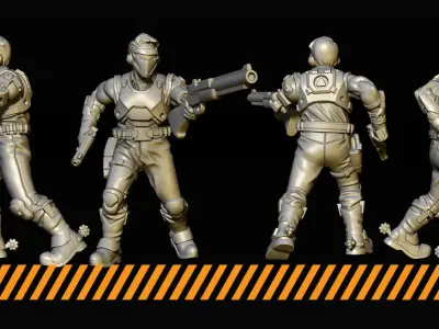 Cyber Cowboys 3D print model
