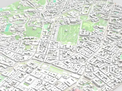 Cityscape Lviv Ukraine 3D model