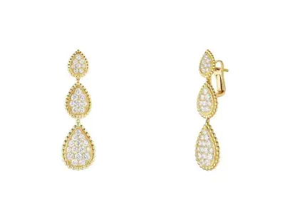 Serpent Bohme Pendant Earrings XS S and M Motifs 3D print model