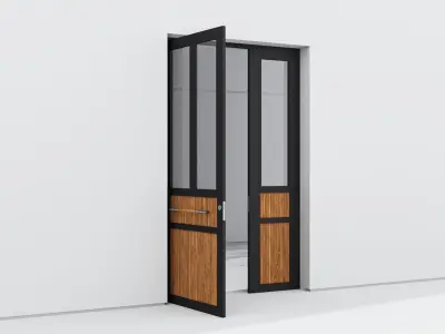 Aluminium door 173 3D model