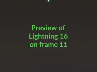 Animated Lightning v16 Low-poly 3D model