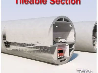 B TYPE TUNNEL SECTION DETAIL 3D model