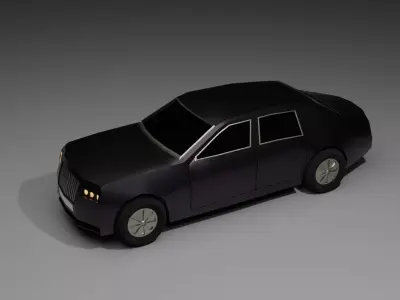 Luxury car 2 low-poly game-ready Low-poly 3D model