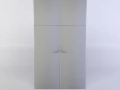 Door wooden Low-poly 3D model 4