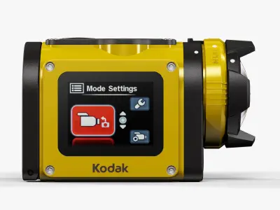 Kodak Pixpro Sp1 action camera Low-poly 3D model