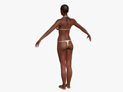 African American Woman Character 3DSmax 3D model