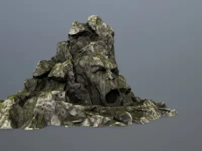 rock gate Low-poly 3D model