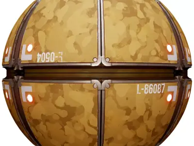 PBR Seamless Sci-Fi Texture 32 Low-poly 3D model