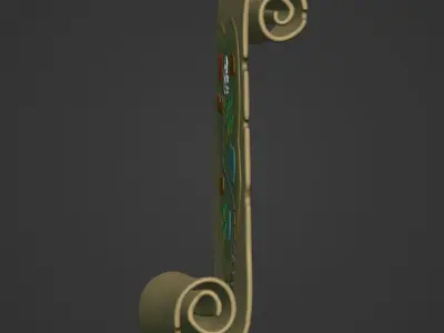 Treasure Map Low-poly 3D model