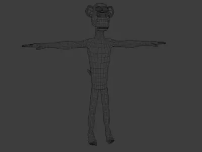NFT Ape Low-poly 3D model