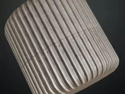 Silver Metal Corrugated PBR Seamless Texture