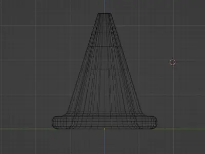 Traffic Cone Low-poly 3D model 35