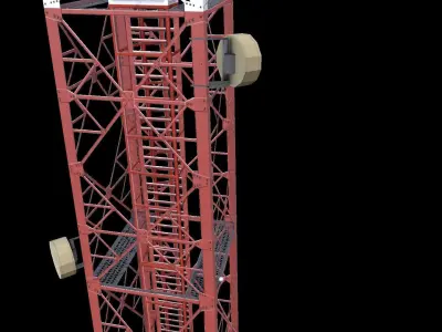 Tower Signal Telecommunication Bts Provider Low-poly 3D model