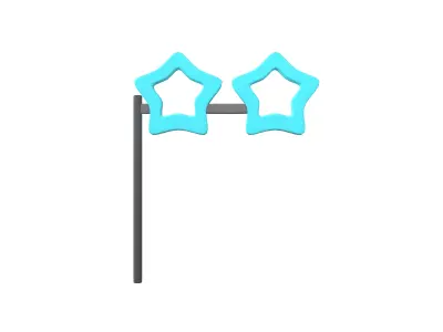 Carnival Mask with Star Shaped v1 003 Low-poly 3D model