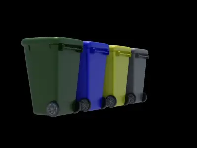 Garbage 3D models Low-poly 3D model