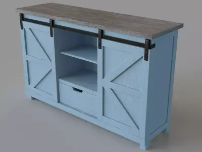 Bar Harbor Blue Credenza 3D model