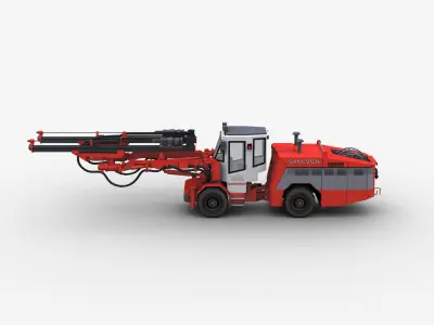 Sandvik Drill Rig Underground Low-poly 3D model