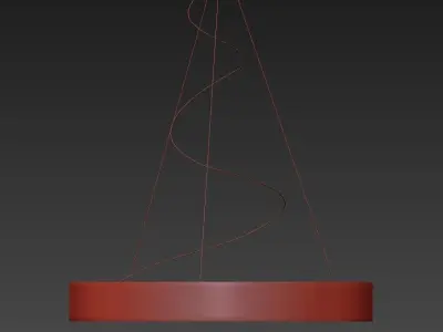 SATURN pendant light with circular shape 3D model