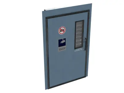 Used Laboratory Door Low-poly 3D model