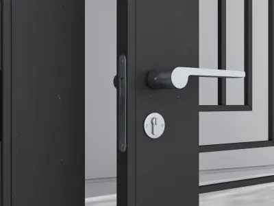 Aluminium door 292 3D model