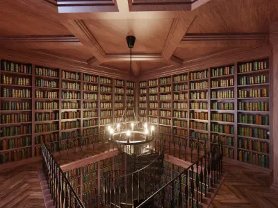 Classic Library for Blender Eevee and Cycles Low-poly 3D model
