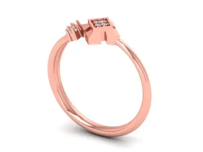 Solitaire Wedding Engagement Women Light Weight Flower Rings 3D print model get
