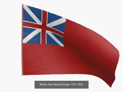 Old Merchants Naval Flags 3D Model Pack