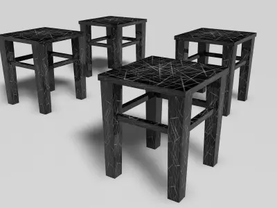 Square Chairs 3D model