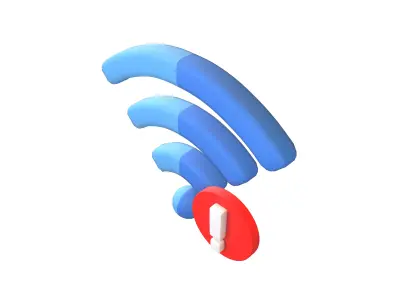 Wifi Problem Symbol v1 001 Low-poly 3D model