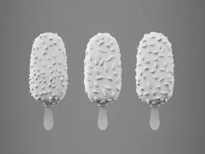 6 Magnum Ice creams  and 2 Scene setups 3D model