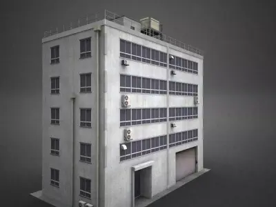 Japan building 13 model in Lightwave 3D 3D model