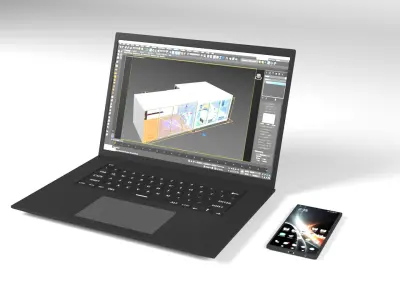 Laptop-Smartphone 3D model
