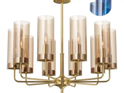 Topaz and Amber chandelier 3D model