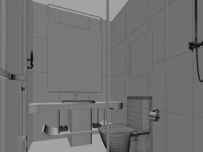 Bathroom  Low-poly 3D model