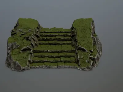 Rock  Gate Low-poly 3D model shop