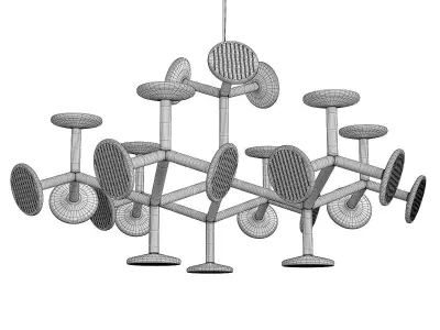 Fractal l chandelier Low-poly 3D model