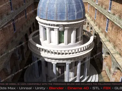 Tempietto del Bramante  Renaissance Italy 1502 3D model