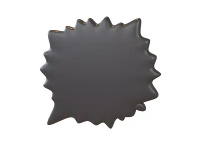 Right Anger Bubble v2 002 Low-poly 3D model