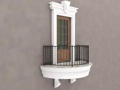 Balcony Door 3 3D model